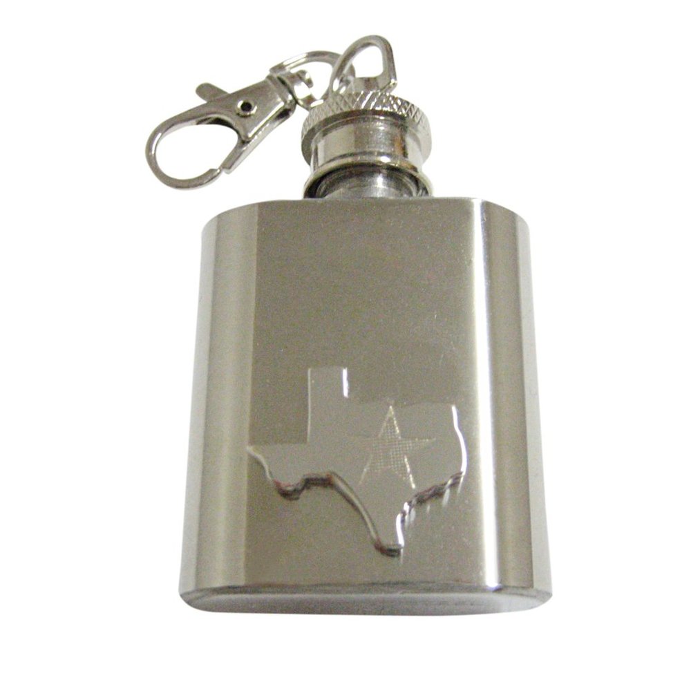Texas State Map Shape And Flag Design 1oz Flask - image 1